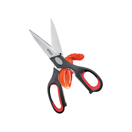 Professional Multipurpose Heavy Duty Stainless Steel Kitchen Scissors 22 cm for Small Pruning, Bottle Opener, Nut Cracker, Bottle Cap Opener, Seafood, etc. 