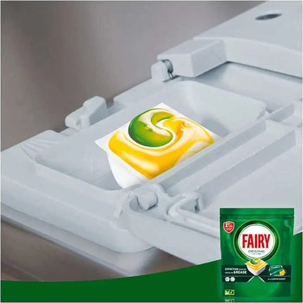 Fairy Original All in One Dishwasher Tablets 29 Capsules Dishwasher Removes Dried Grease Dishwasher Detergent with Clean and Fresh Scent