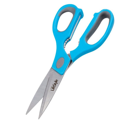 Professional Multipurpose Heavy Duty Stainless Steel Kitchen Scissors 22 cm for Small Pruning, Bottle Opener, Nut Cracker, Bottle Cap Opener, Seafood, etc. 