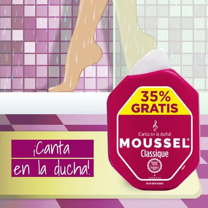 MOUSSEL Classique Gel de Ducha con espuma y aroma suave aporta cada día frescor y bienestar a toda la familia 900 ml