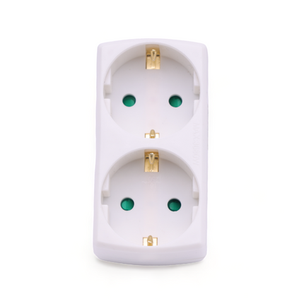 Double socket switch power strip 2 sockets double schuko socket adapter MAX. 3680W 250V/16A 