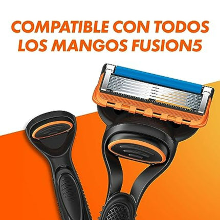 Gillette Fusion5 Cuchillas Para Maquinillas De Afeitar Para Hombre, 4 Recambios Para Máquina De Afeitar