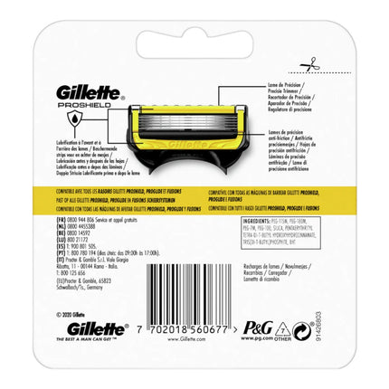 Gillette ProShield Men's Razor Blade Blister Pack, 4-Pack Replacement Blades 