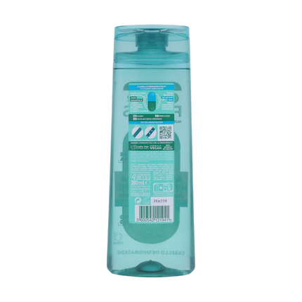 GARNIER Fructis Champu 760 ml (2 x 380 ml) Champú Fortificante Aloe Hidra Bomb con Glicerina Vegetal y Gel de Aloe Vera frasco Indicado para Cabello Deshidratado