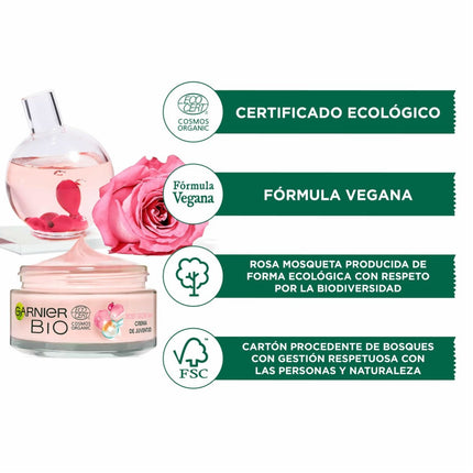 GARNIER Crema de Juventud 3 EN 1 Con Aceite de Rosa Mosqueta Y Vitamina C 50 ml