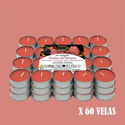 Pack 60 Velas Perfumadas TeaLights Duración Aproximadamente ±4,5 Horas Velas de Té Aromáticas