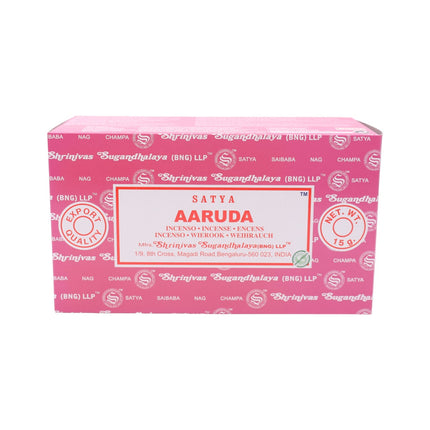 Satya Pack of 12 boxes 15g of Aaruda Incense 