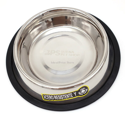 2Pcs Non-Slip Pet Feeding Bowl Stainless Steel Pet Water Dish and Food Products Ideal for Home Dogs and Cats Use 