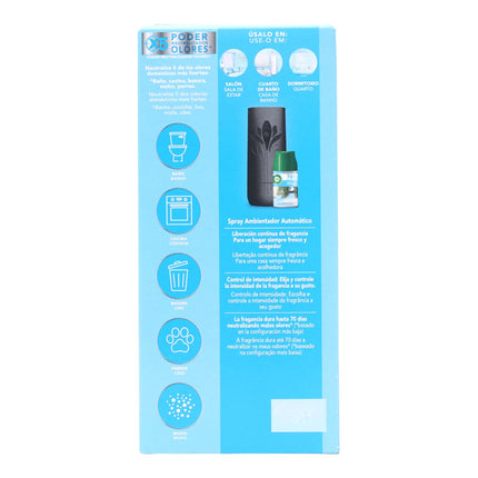 AIR WICK Freshmatic Aparato con pila recargable y 1 Recambio de Ambientador Spray Automático Esencia con Aroma a Oasis Turquesa 250 ml