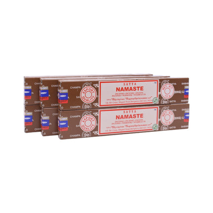 Satya Pack of 12 boxes 15g of Namaste Incense 