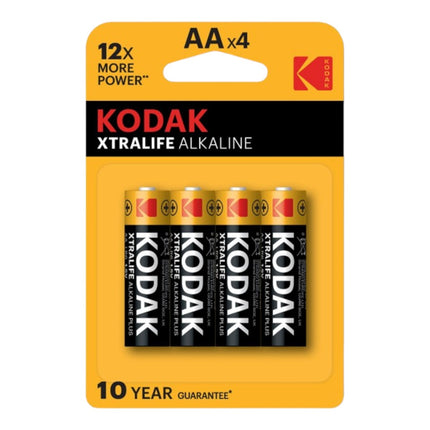 Kodak AA Xtralife Alkaline Batteries Pack of 4 Batteries 