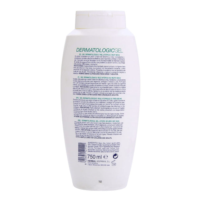 PHARMALINE bath gel for atopic skin with Omega 3 &amp; 6 and Urea 750 ml 