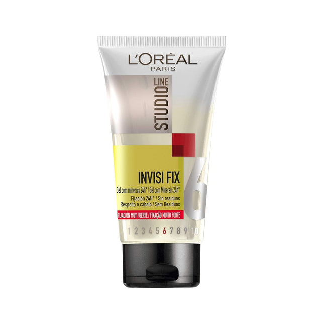 Studio Line Invisi Fix Gel Fijación Fuerte Gel fijador de cabello  24H Gomina para el pelo150 ml