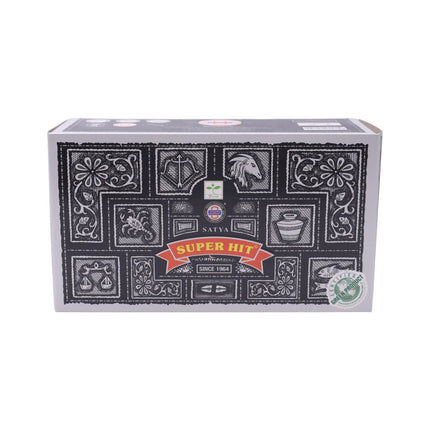 Satya Pack of 12 boxes 15g of Super Hit Incense 