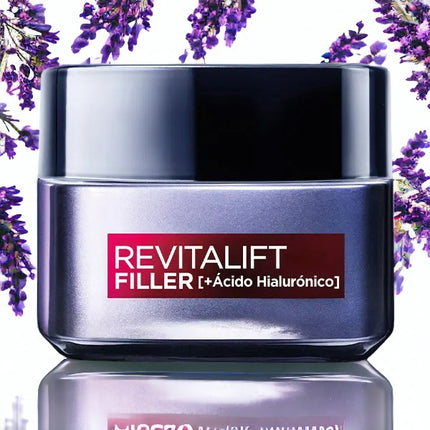 L'ORÈAL PARIS Revitalift Filler Crema De Día | 50ML Crema de día rellenadora anti-edad aporta Volumen, Con Ácido Hialurónico Concentrado, Acabado no graso