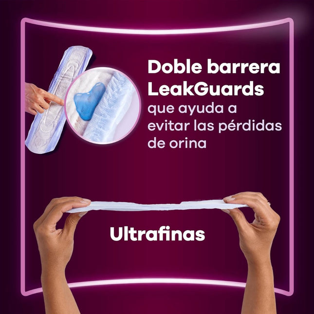 AUSONIA Bolsa de 12+4 Compresas Discreet Maxi Noche Compresas Formato Especial Compresas de Noche Rápida Absorción para Pérdidas de Orina Ofrecen Mayor Confort