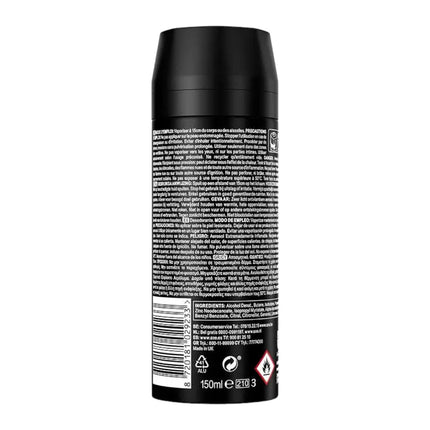 AXE Black 48H Fresh Body Spray Fragancia para hombres 150ml - El embalaje puede variar