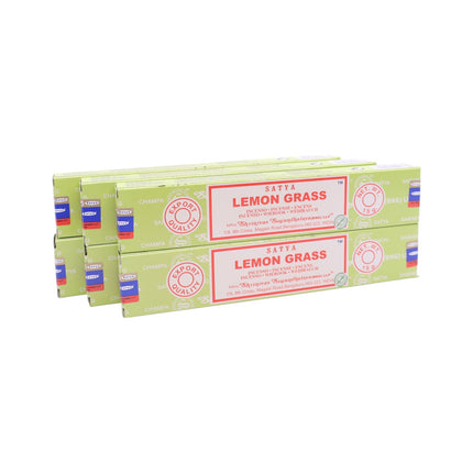 Satya Pack of 12 boxes 15g of Lemon Grass Incense 