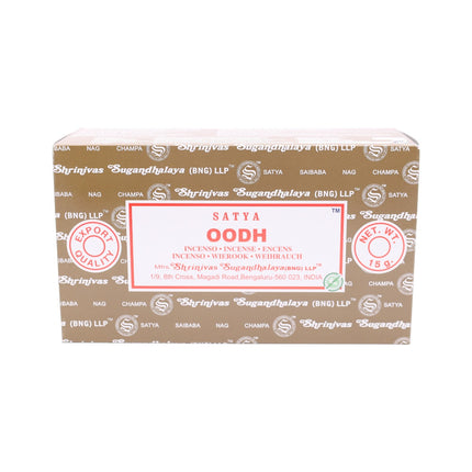 Satya Pack of 12 boxes 15g of Oodh Incense 