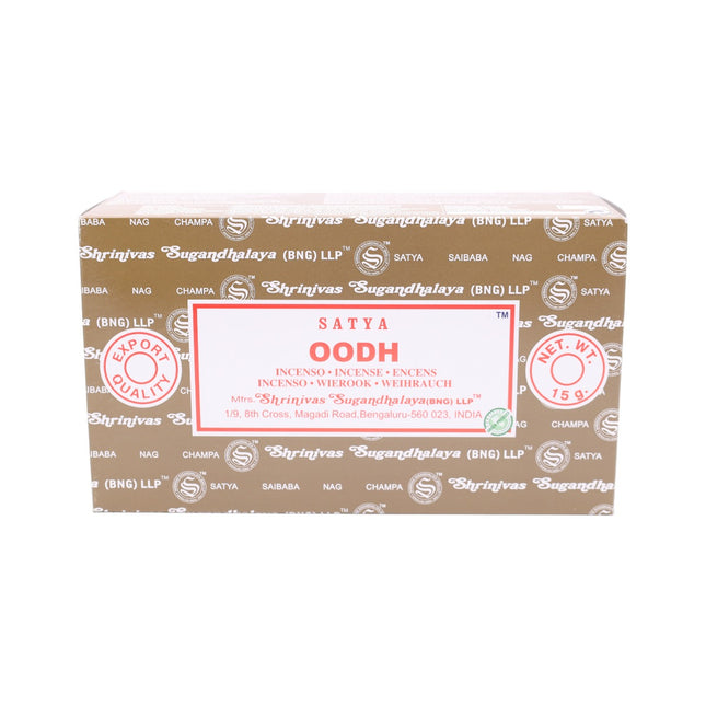 Satya Pack of 12 boxes 15g of Oodh Incense 