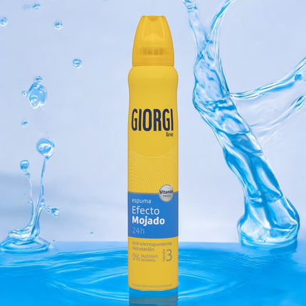 Giorgi Line Hydrating Fixing Foam Can Wet Effect 24h Extra Strong Hold Spray 210 ml 