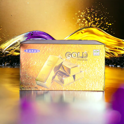 Satya Pack of 12 boxes 15g of Gold Incense 