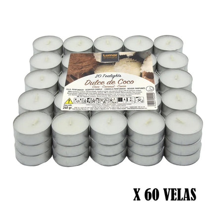 Pack 60 Velas Perfumadas TeaLights Duración Aproximadamente ±4,5 Horas Velas de Té Aromáticas