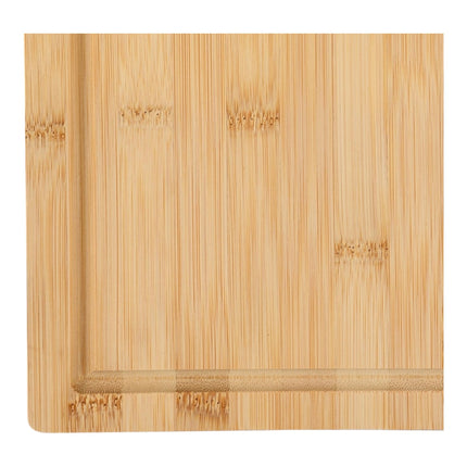 Bergner Bamboo Cutting Board Easy Clean BBQ Chopping Board with Stainless Handle 40X25X1.9CM 