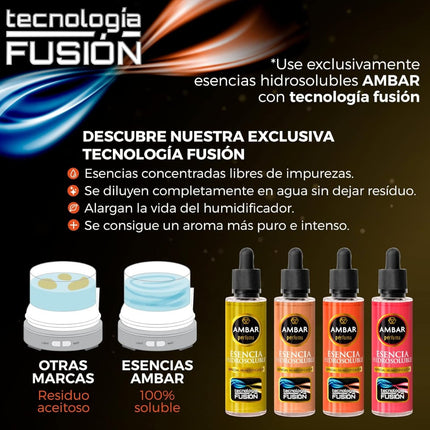 Ámbar Perfums Humidificador de Esencia y Difusor de Aroma – 120 ml (Adaptador No Incluido)