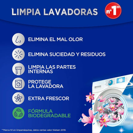 Colon 2 botes de Limpia Lavadoras Azul 250 ml ( 500 ml en total )