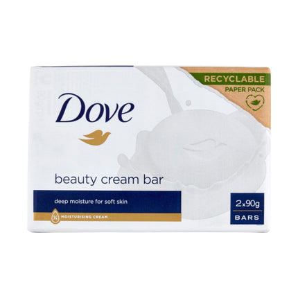 Dove Beauty Cream Bar Jabón Sólido con 1/4 de Crema Hidratante – Cuidado Suave para tu Piel