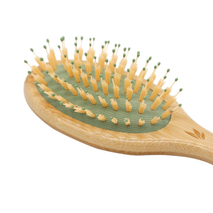 BETER Bamwood Small Cushion Brush Bamwood small pneumatic hair brush mixed bristles and oak wood