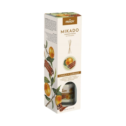 PRADY Ambientadores Mikado de 100 ml Ambientador Mikado CANELA Y NARANJA