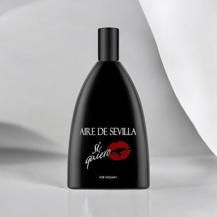 AIRE DE SEVILLA SÍ QUIERO Estuche de cosmética para mujer con Perfume Gel de ducha suave y Crema Hidratante corporal perfumada Cofre de regalo de ritual perfumado (150 ml cada uno)