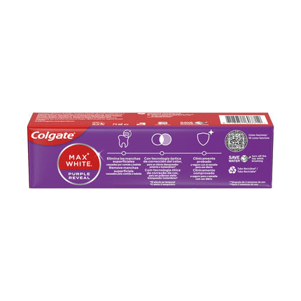 Colgate Max White Purple Reveal Pasta de Dientes Blanqueadora 75ml