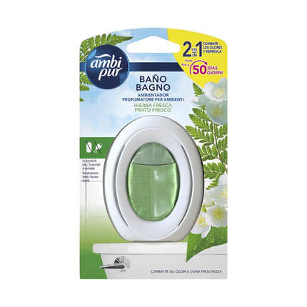 AMBIPUR BATHROOM air freshener 2 in 1 fresh grass 7.5 ml