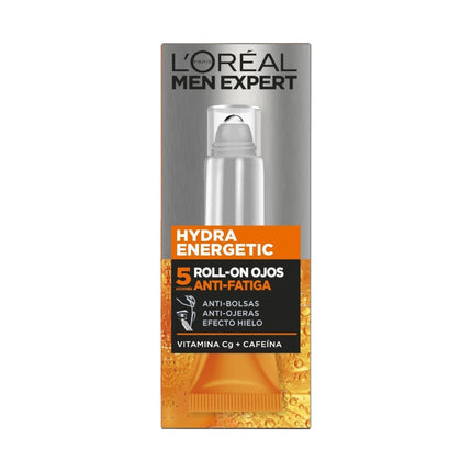 L'OREAL PARIS MEN EXPERT Hydra Energetic Roll-On Ojos Contorno de ojos antifatiga efecto hielo 10 ml